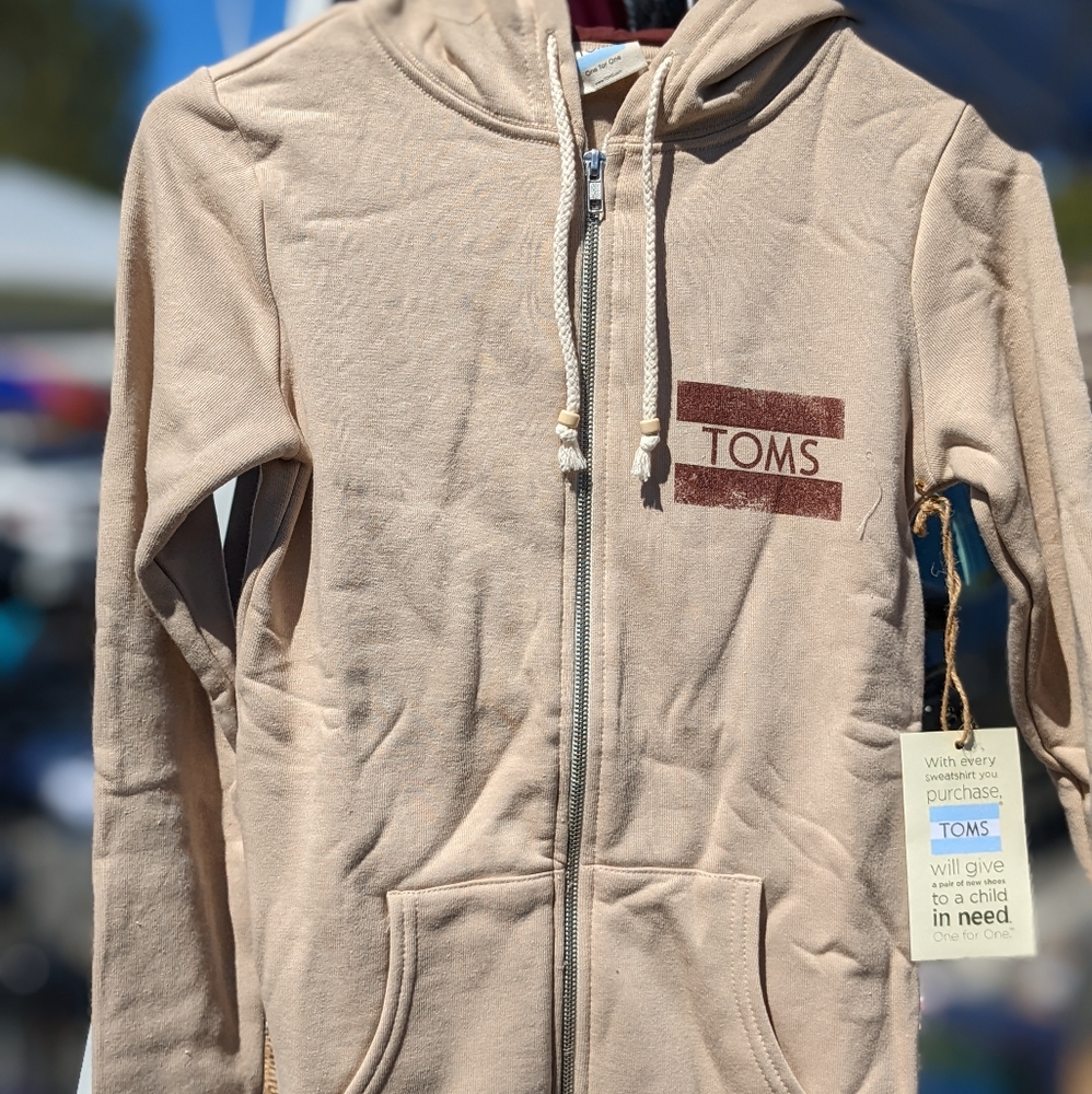 Toms Beige Hoodie, Women's Small